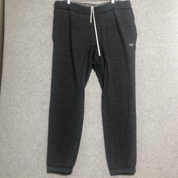 Adidas Pants Mens Large Gray Sweatpants Originals Trefoil Joggers Drawstring M - Picture 1 of 11